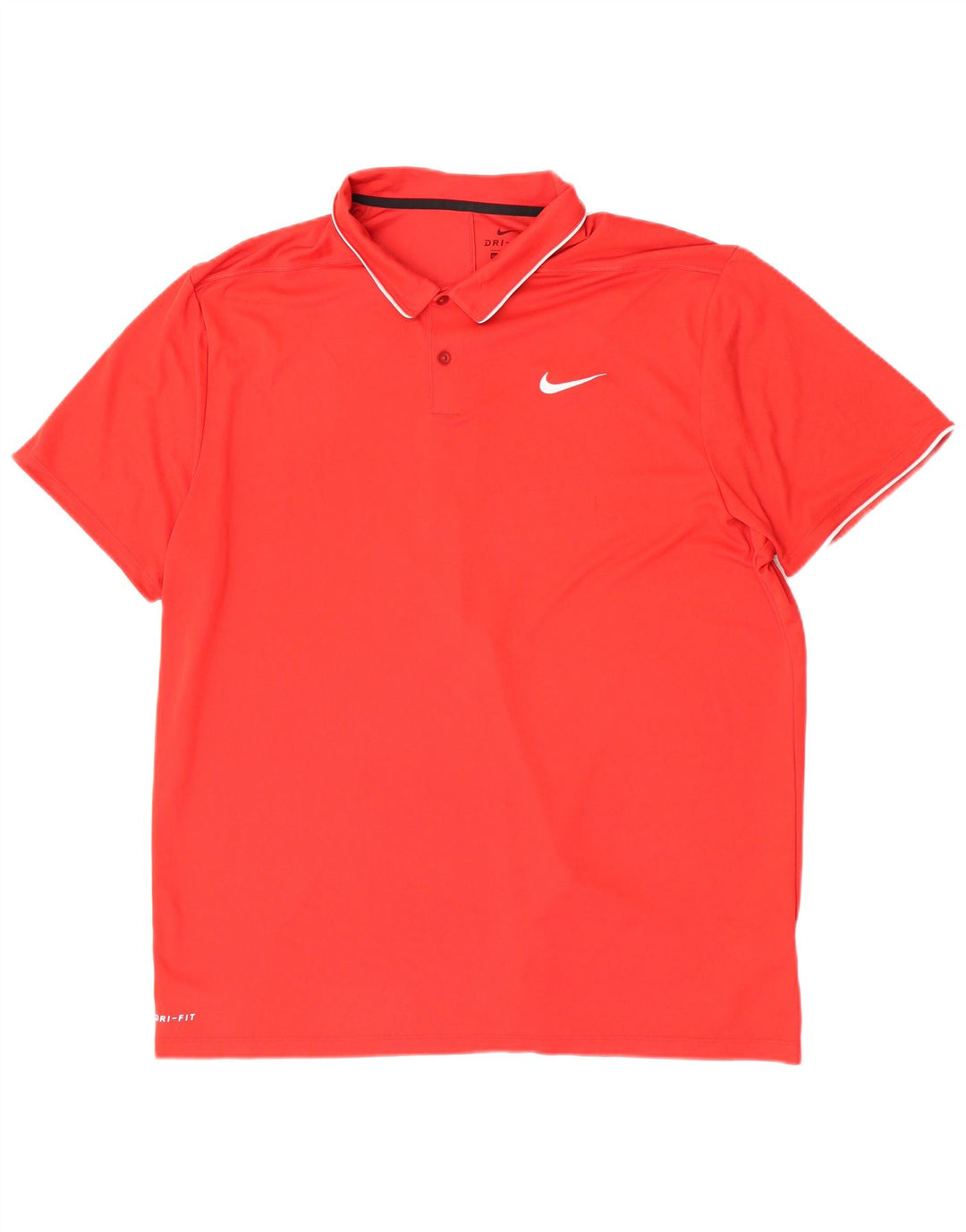 Nike Herren-Poloshirt mit normaler Passform, 2XL, rotes Polyester