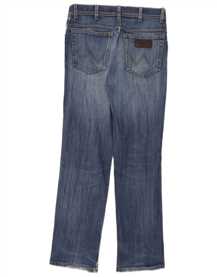 Wrangler Damen Texas Stretch Distressed Straight Jeans W32 L32 Blaue Baumwolle