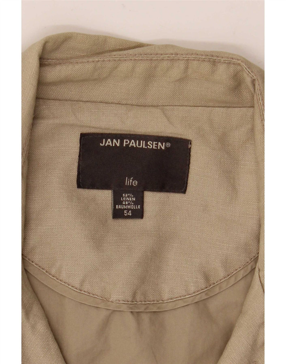 Jan Paulsen Herren Militärjacke EU 54 2XL Beige Leinen