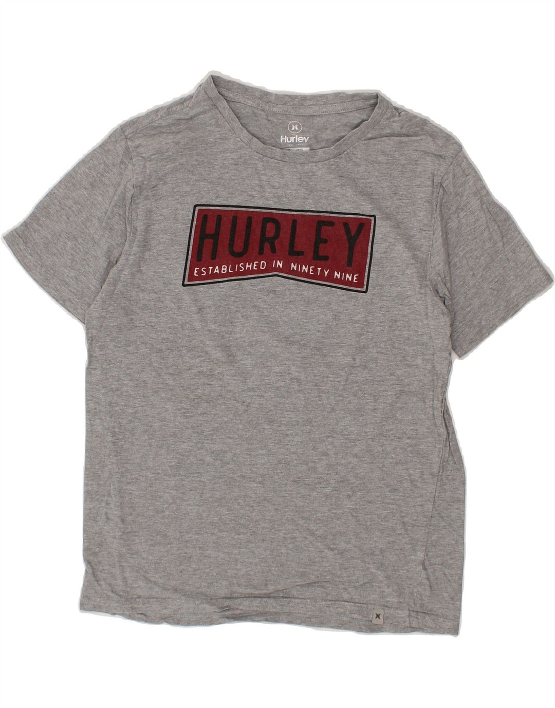 HURLEY Mens Graphic T-Shirt Top Small Grey Cotton Vintage Hurley and Second-Hand Hurley from Messina Hembry 