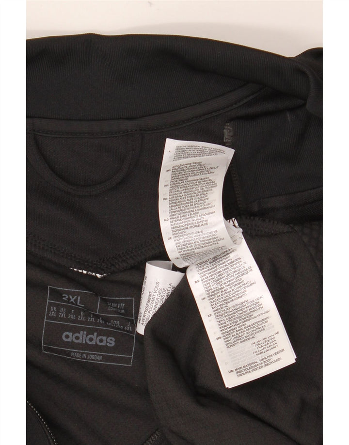 ADIDAS Herren Aeroready Slim Fit Trainingsanzug Top Jacke 2XL Schwarz Polyester