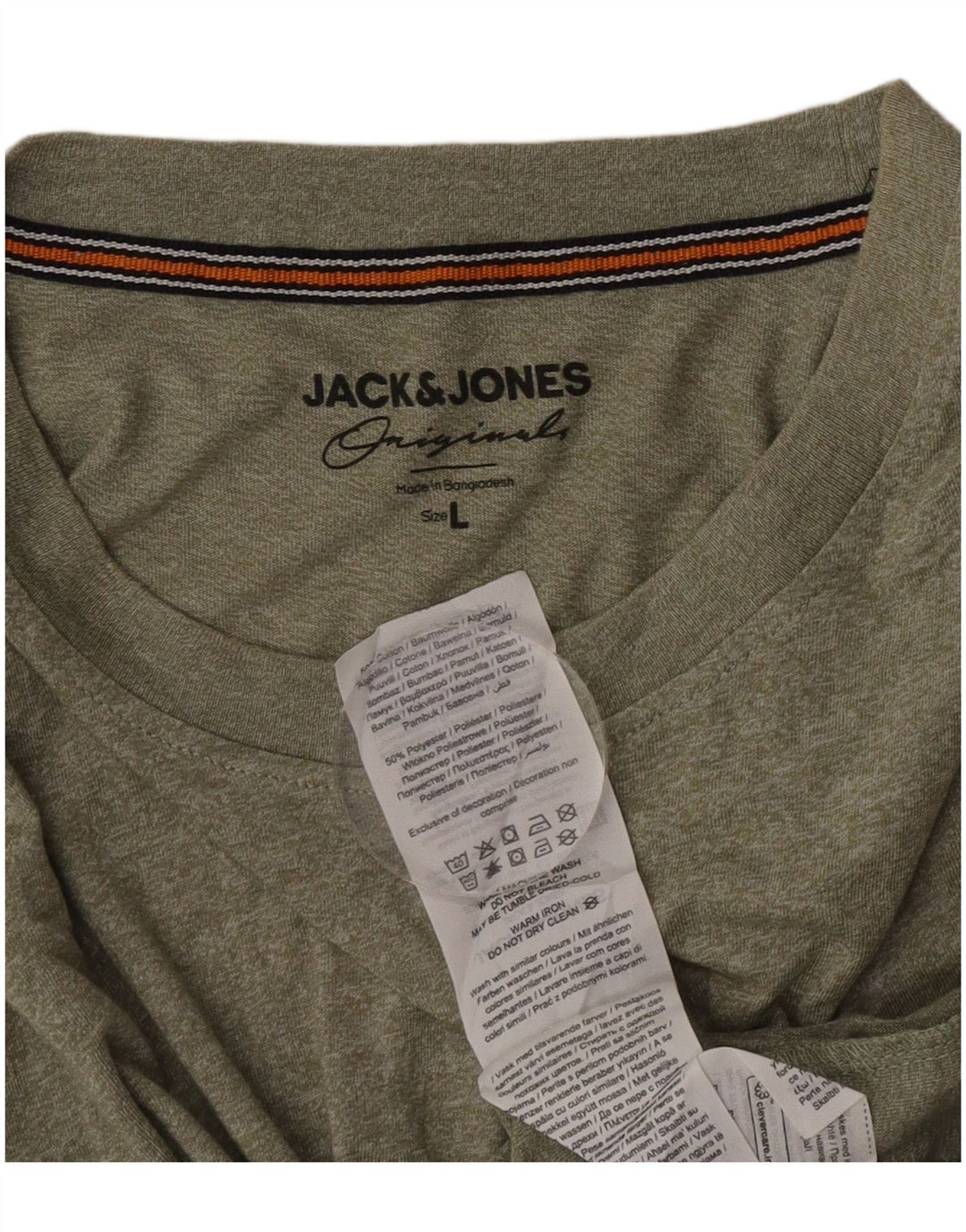 Jack & Jones Herren T-Shirt Top Large Khaki Baumwolle