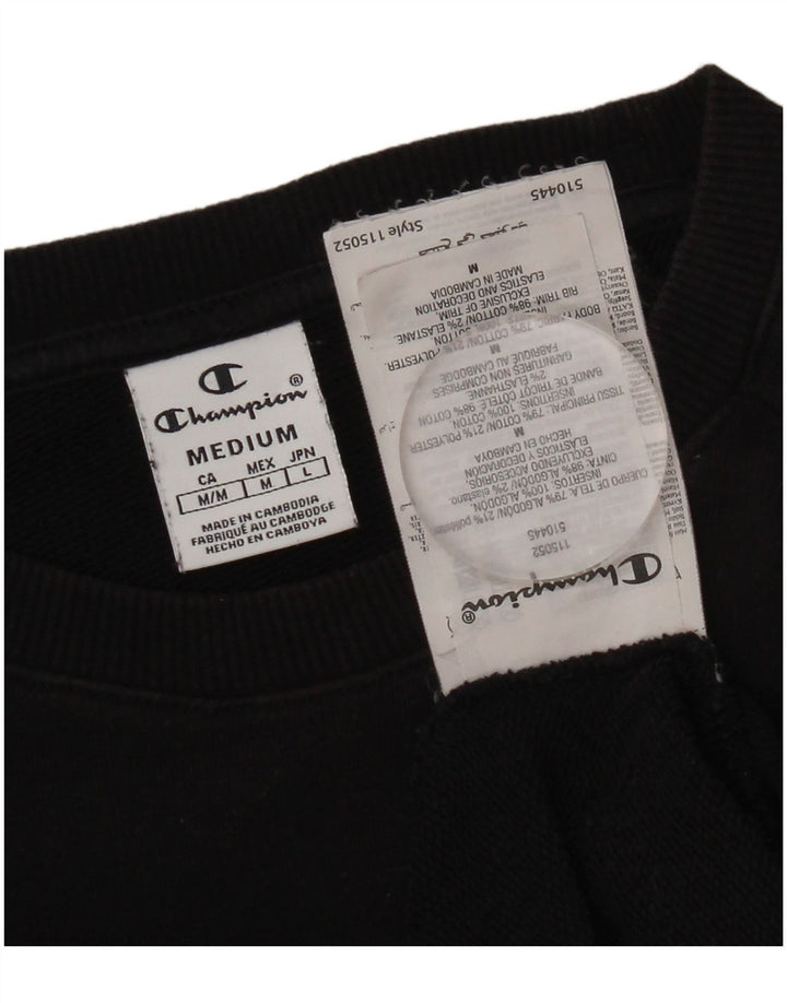 Champion Damen-Sweatshirt mit Grafik, UK 14, Mittelschwarz, Farbblock