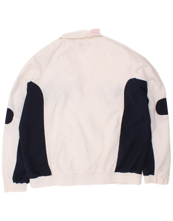 Adidas Jungen-Trainingsanzug-Top-Jacke, 7–8 Jahre, weißes Colourblock-Polyester