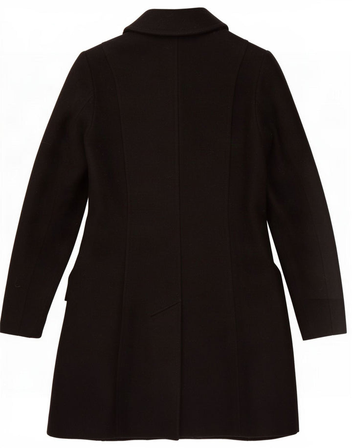 Benetton Damenmantel UK 6 XS Schwarze Wolle
