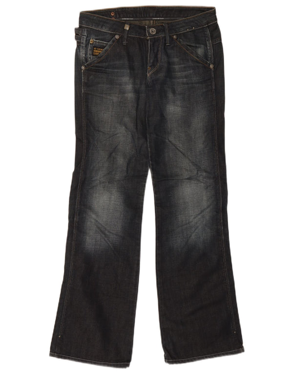 G-Star Damen Bootcut-Jeans W25 L29 Marineblaue Colourblock-Baumwolle