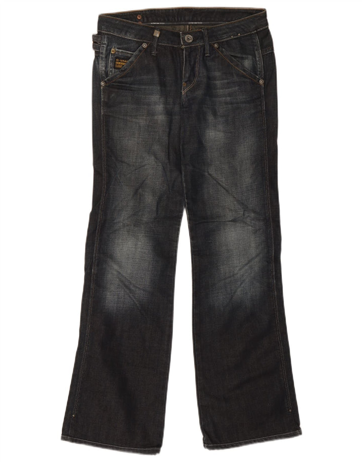 G-Star Damen Bootcut-Jeans W25 L29 Marineblaue Colourblock-Baumwolle