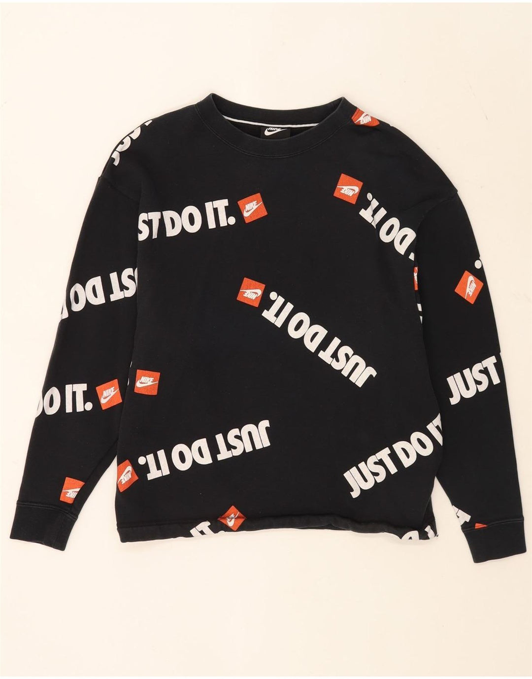 Nike Herren-Sweatshirt mit Kapuze und Grafik, Größe S, schwarze Baumwolle