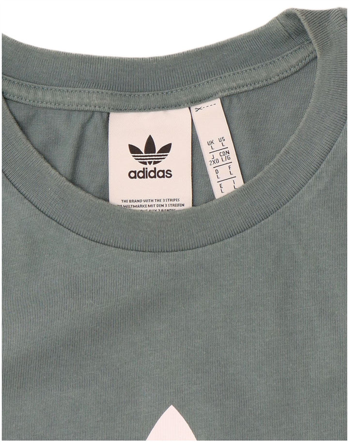 ADIDAS Herren Grafik T-Shirt Top Large Blau