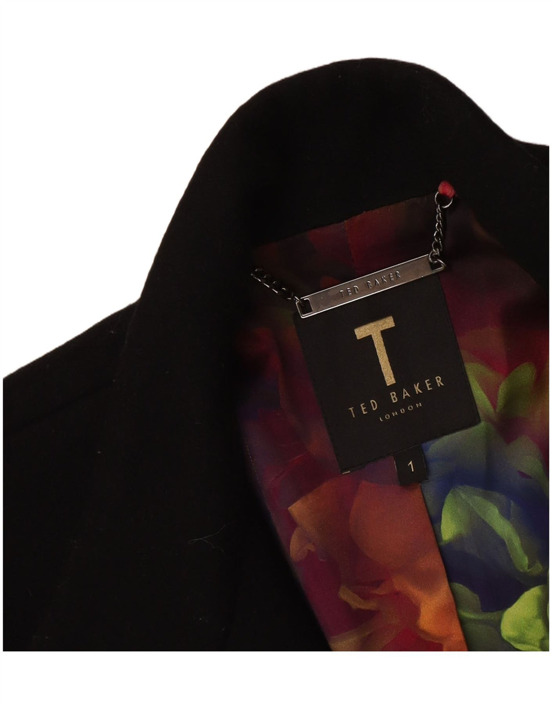 Ted Baker Damen Übergroßer offener Mantel Größe 1 XS Schwarz