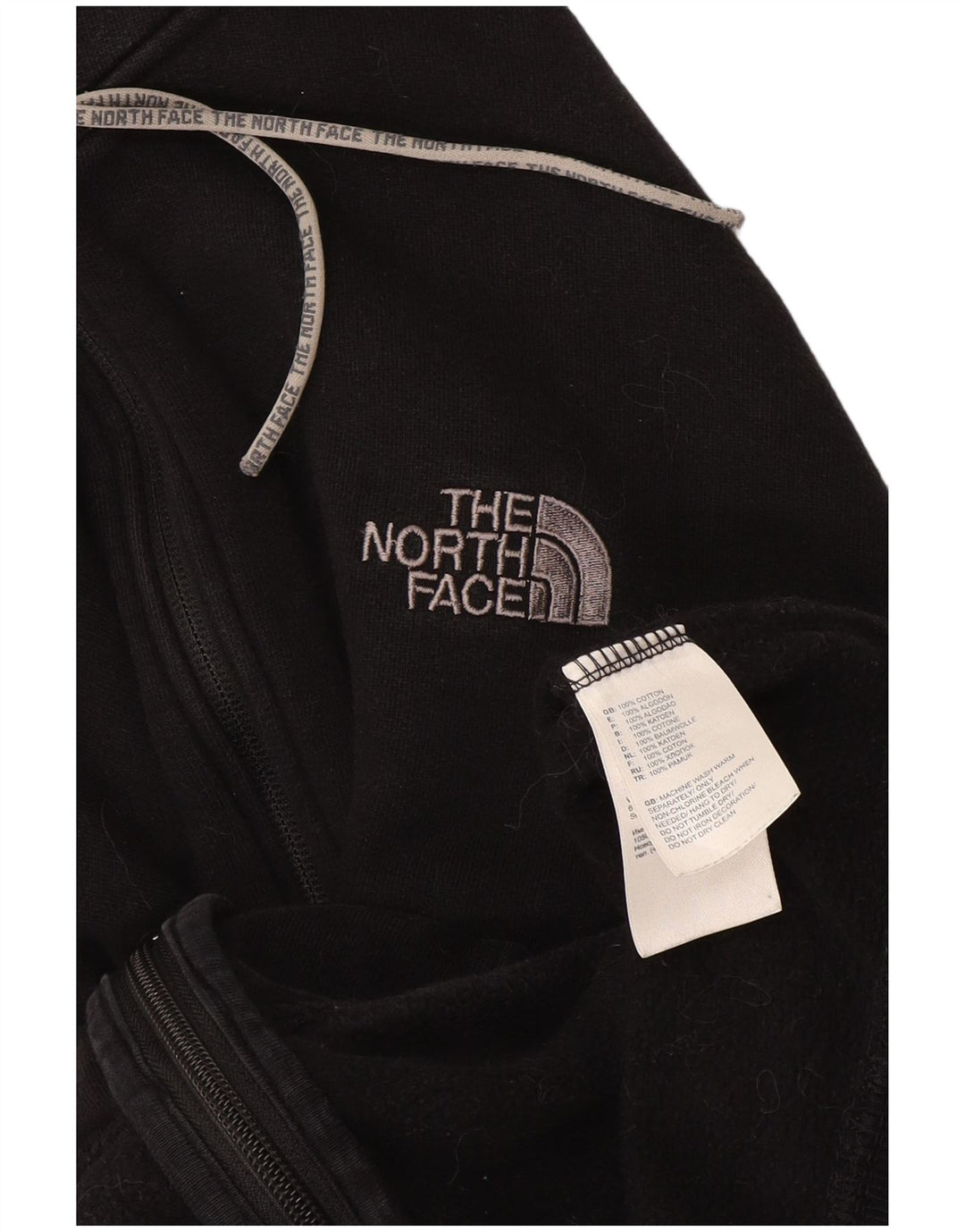 The North Face Herren-Kapuzenpullover mit Reißverschluss, Größe S, schwarze Baumwolle