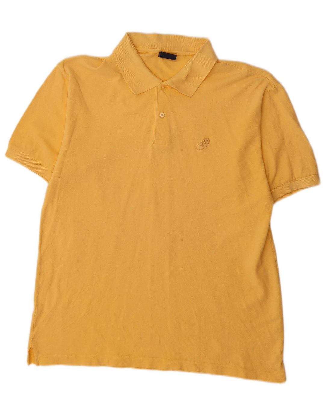 Asics Herren-Poloshirt aus mittelgelber Baumwolle