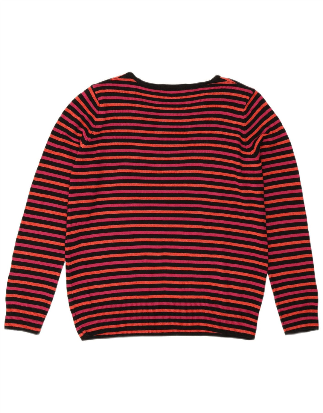 MARKS & SPENCER Damen-Pullover mit U-Boot-Ausschnitt, Gr. 14, groß, rosa gestreift