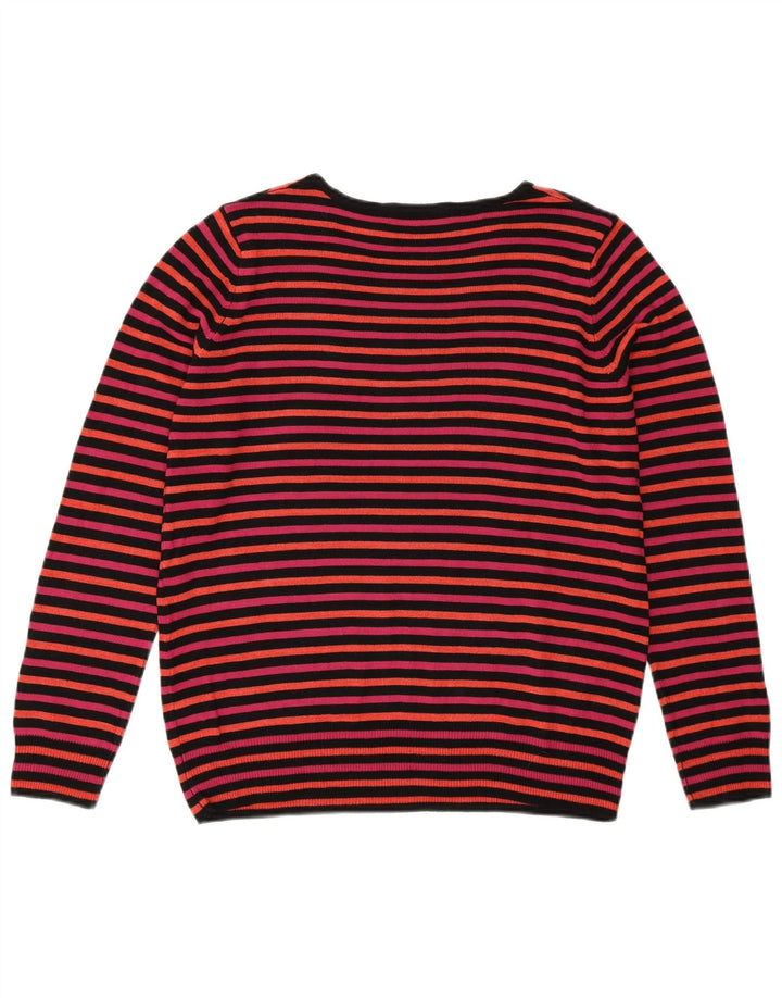 MARKS & SPENCER Damen-Pullover mit U-Boot-Ausschnitt, Gr. 14, groß, rosa gestreift