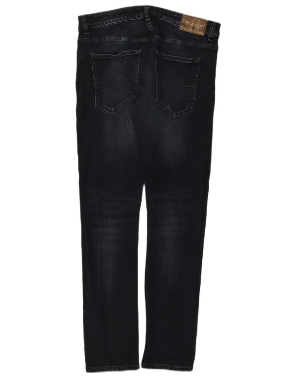 Guess Herren Skinny Jeans W33 L31 Schwarze Baumwolle
