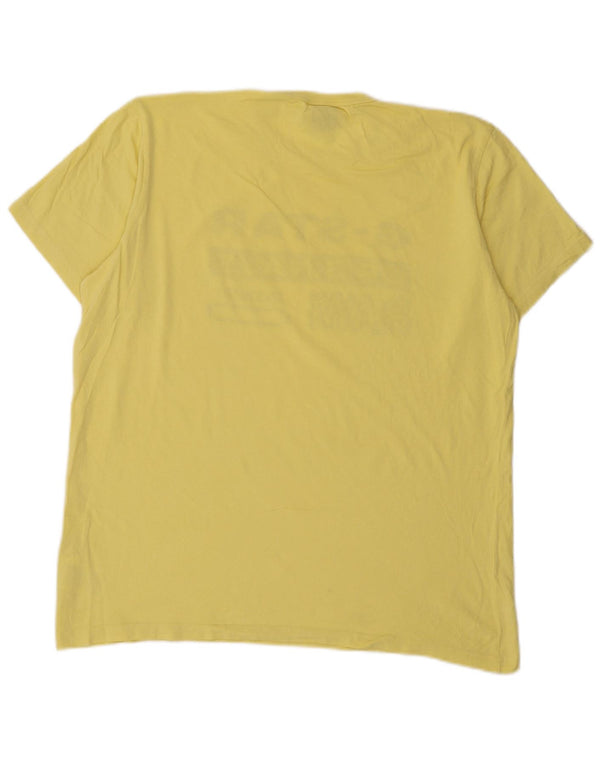 G-Star Herren Grafik T-Shirt Top XL Gelb Baumwolle