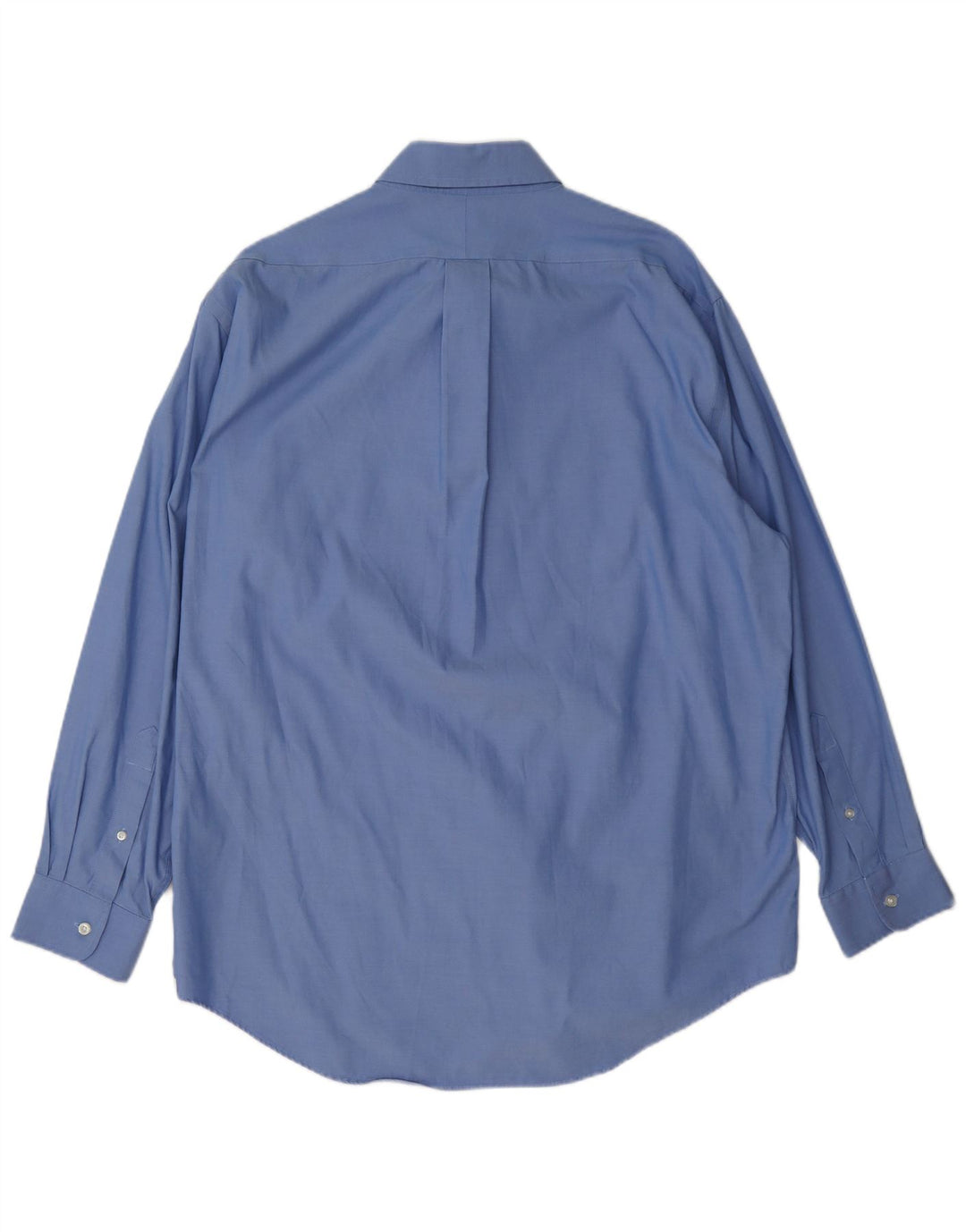 Lands End Herrenhemd Größe 17 43 XL Blaue Baumwolle