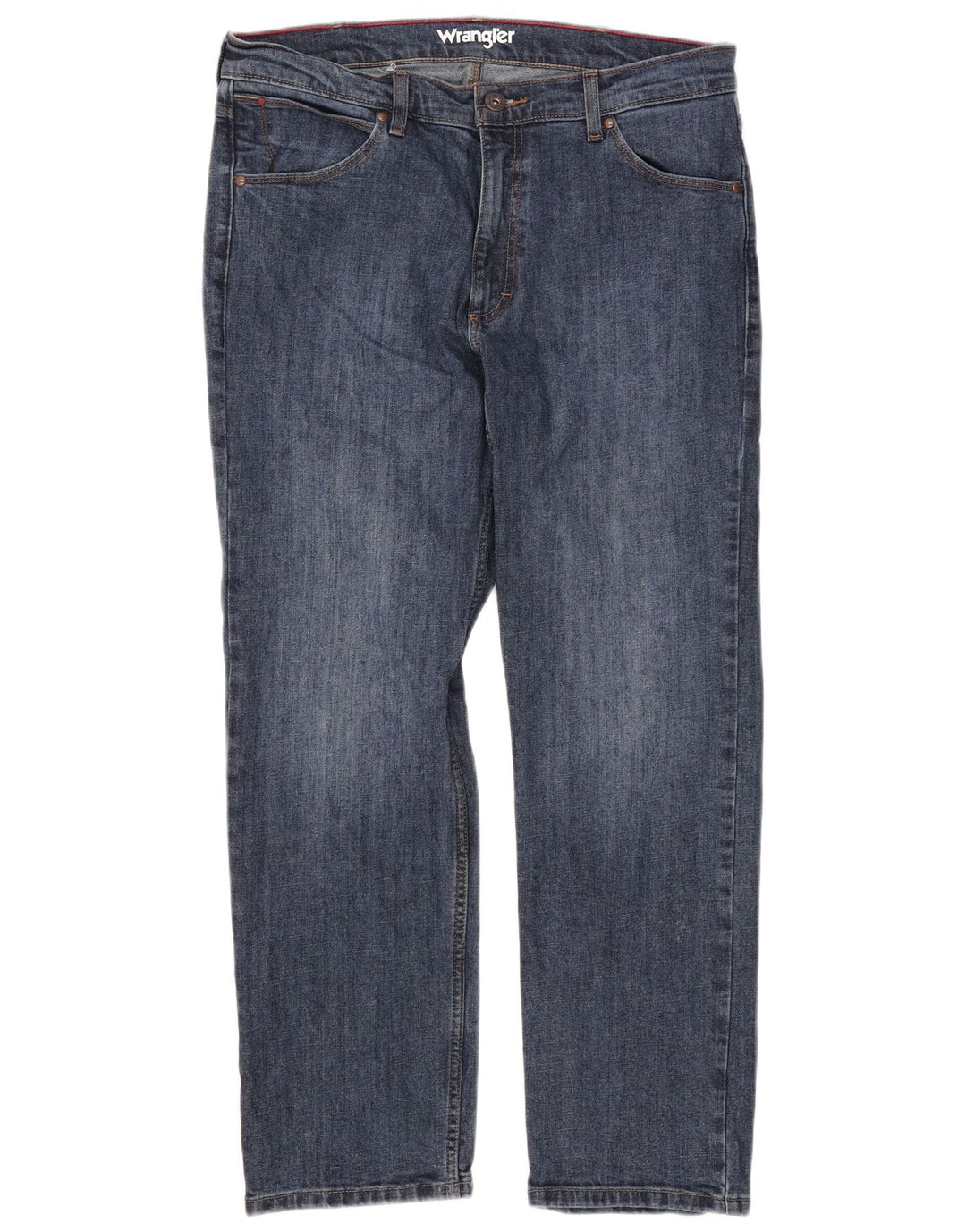 Wrangler Herren Regular Straight Jeans W34 L30 Blaue Baumwolle