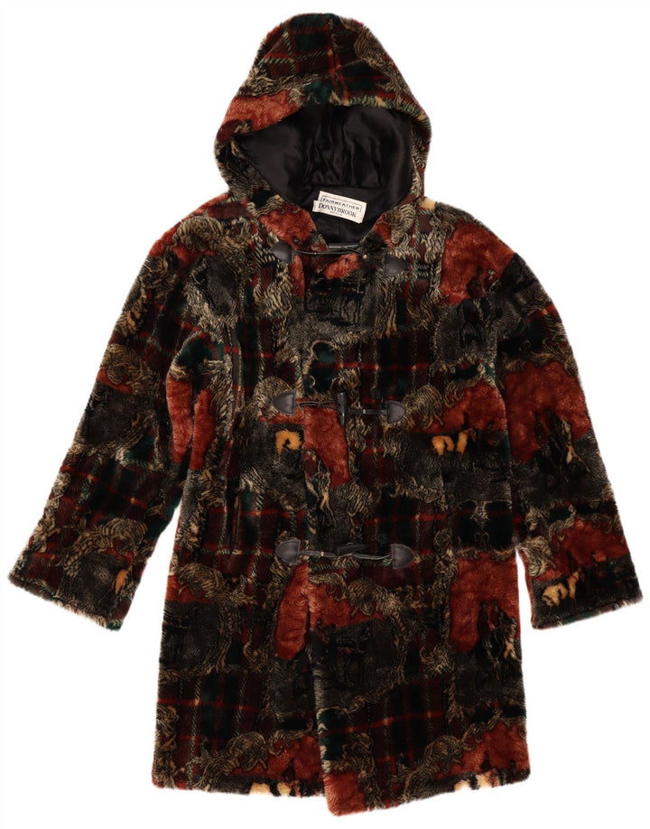 Donnybrook Dufflecoat mit Kapuze für Damen, UK 12, mittelgroß, mehrfarbig, kariert