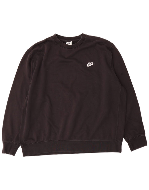 Nike Herren Sweatshirt Pullover 2XL Schwarz Baumwolle