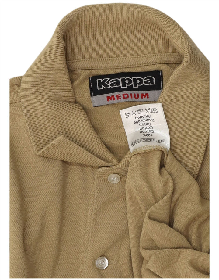 Kappa Herren-Poloshirt aus mittlerer Khaki-Baumwolle