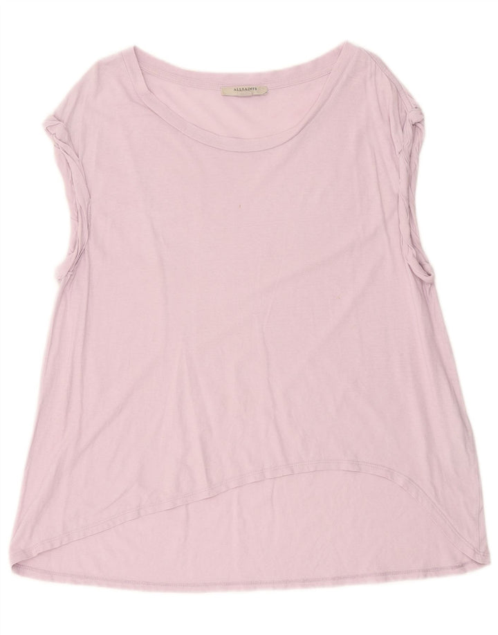 All Saints Damen-Oversize-Weste-Top, UK 10, Größe S, Lila, Baumwolle