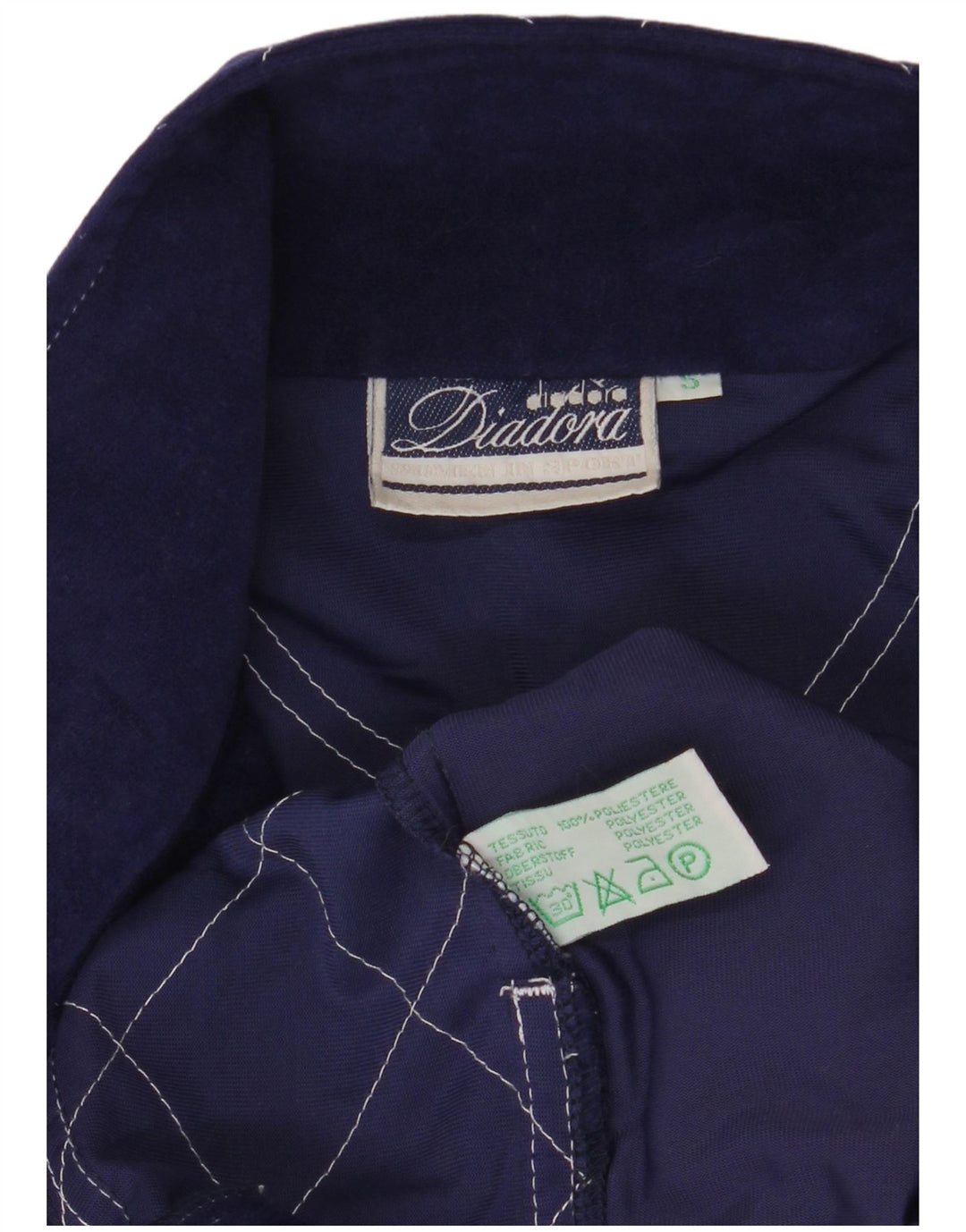 Diadora Herren-Trainingsanzugoberteil mit grafischer Grafik, Größe S, Blau, Polyester