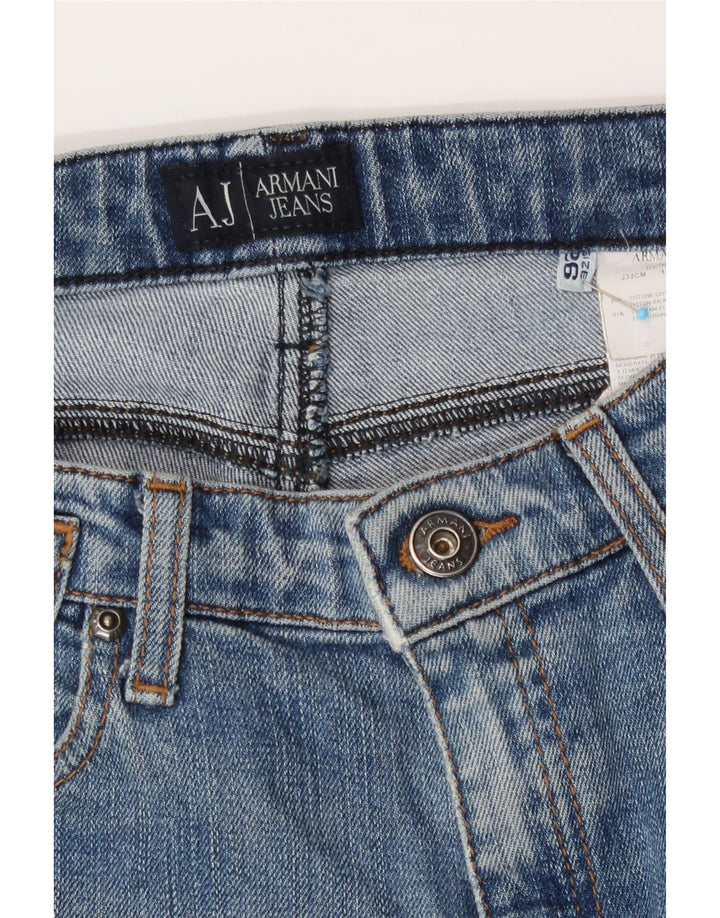 Armani Damen Schlagjeans W26 L27 Blaue Baumwolle