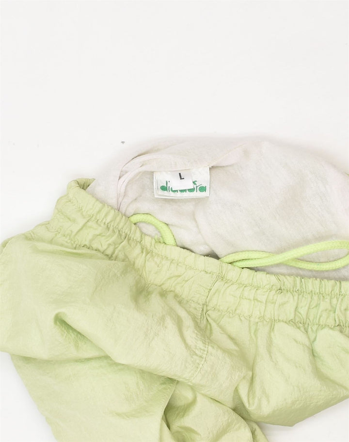 DIADORA Girls Tracksuit Trousers Joggers 13-14 Years Large Green Polyester | Vintage Diadora | Thrift | Second-Hand Diadora | Used Clothing | Messina Hembry 