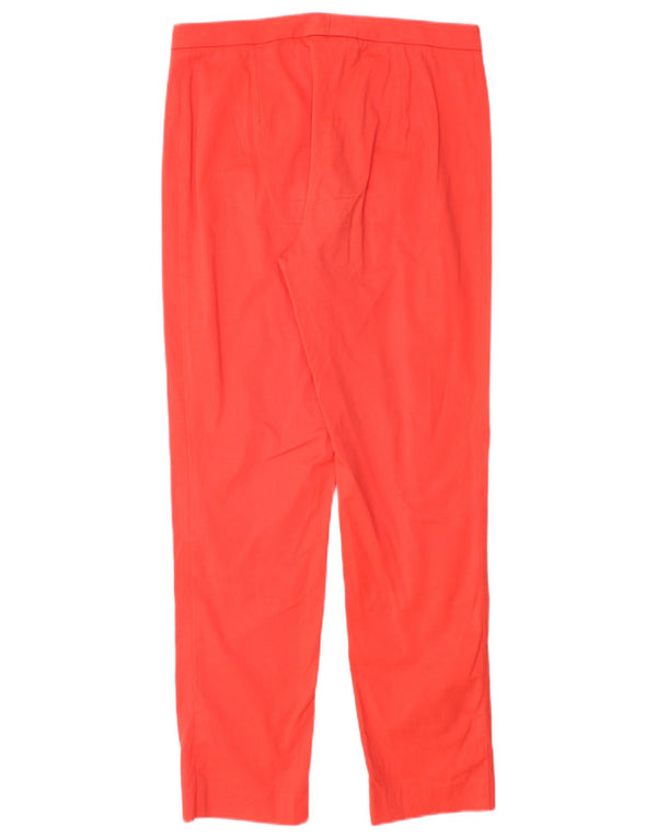 Vintage Damen Slim Casual Hose IT 42 Medium W28 L27 Orange Baumwolle