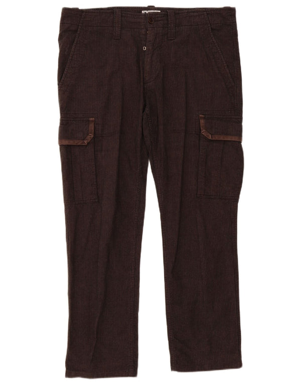 Avirex Gerade Herren-Cargohose IT 54 2XL W40 L30 Graue Nadelstreifen-Baumwolle