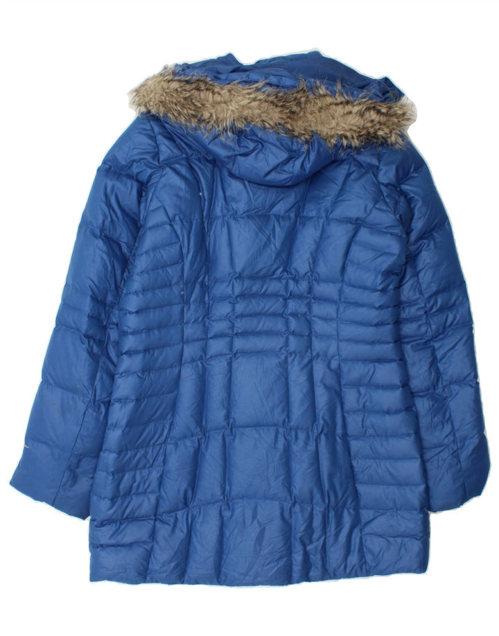 EDDIE BAUER Womens Hooded Padded Jacket UK 10 Small Blue Polyester Vintage Eddie Bauer and Second-Hand Eddie Bauer from Messina Hembry 