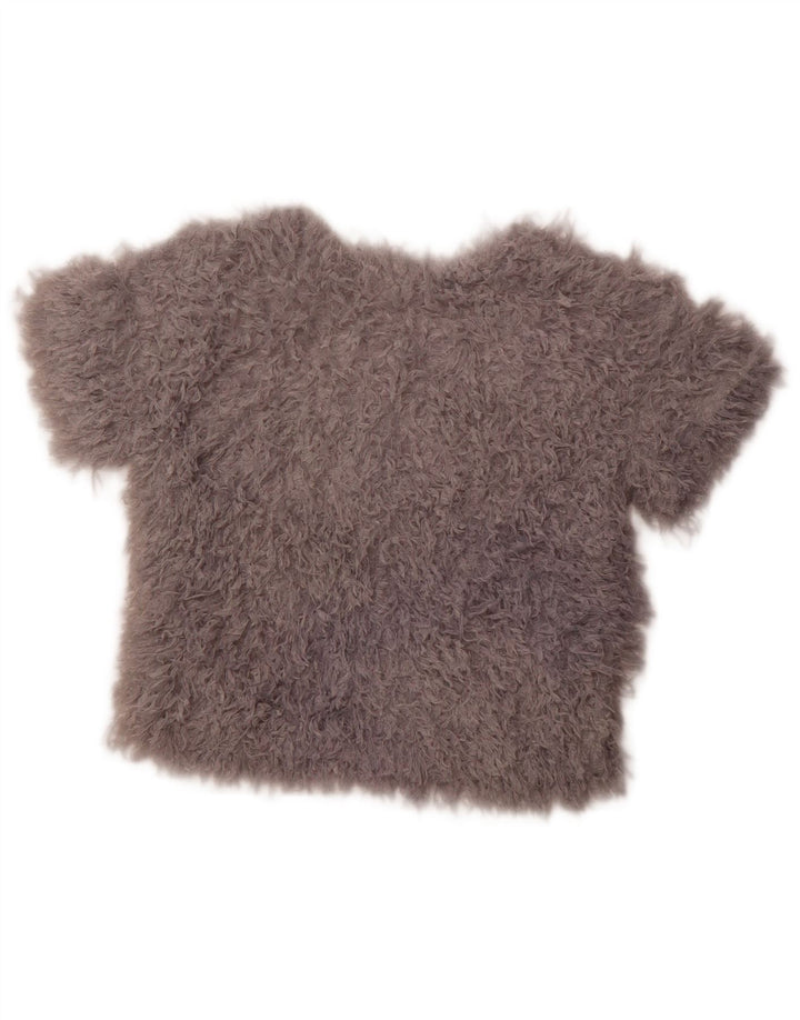 ZARA Girls Blouse Top 8-9 Years Grey Polyester