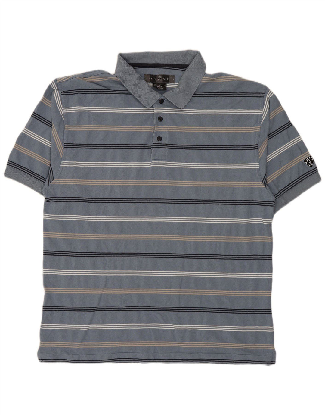 NIKE Herren-Poloshirt, groß, blau gestreift