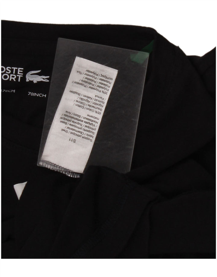 LACOSTE Jungen Grafik-Top, langärmlig, 15–16 Jahre, marineblaue Baumwolle