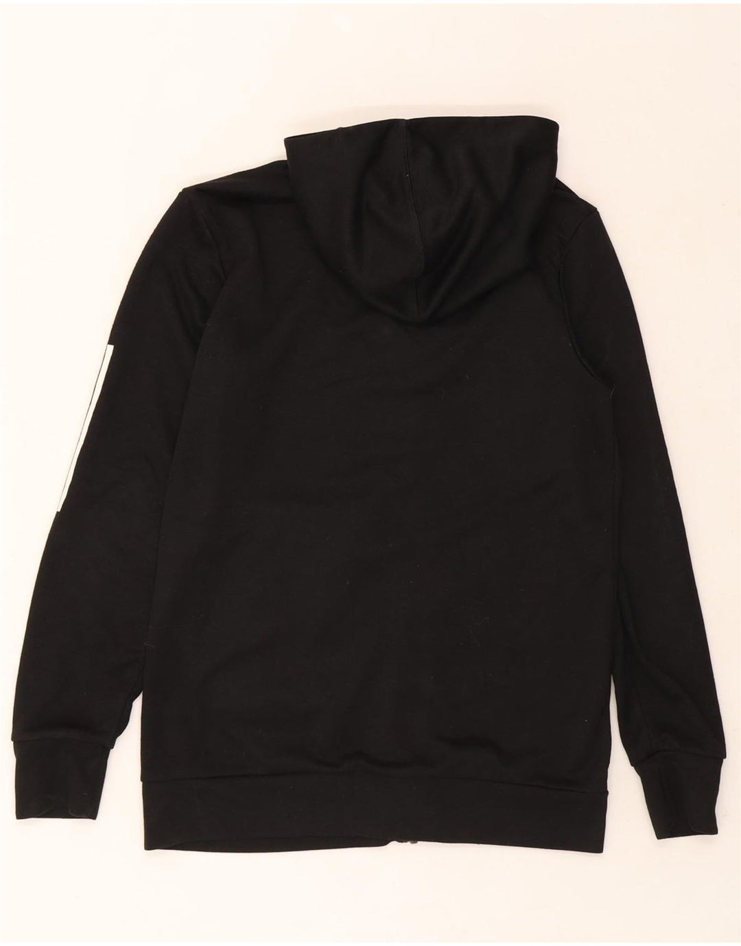 ADIDAS Mens Graphic Zip Hoodie Sweater Small Black Polyester Vintage Adidas and Second-Hand Adidas from Messina Hembry 
