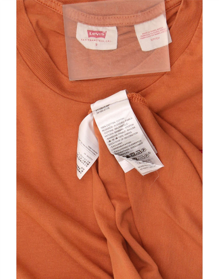 Levi's Herren T-Shirt Top Small Orange Baumwolle