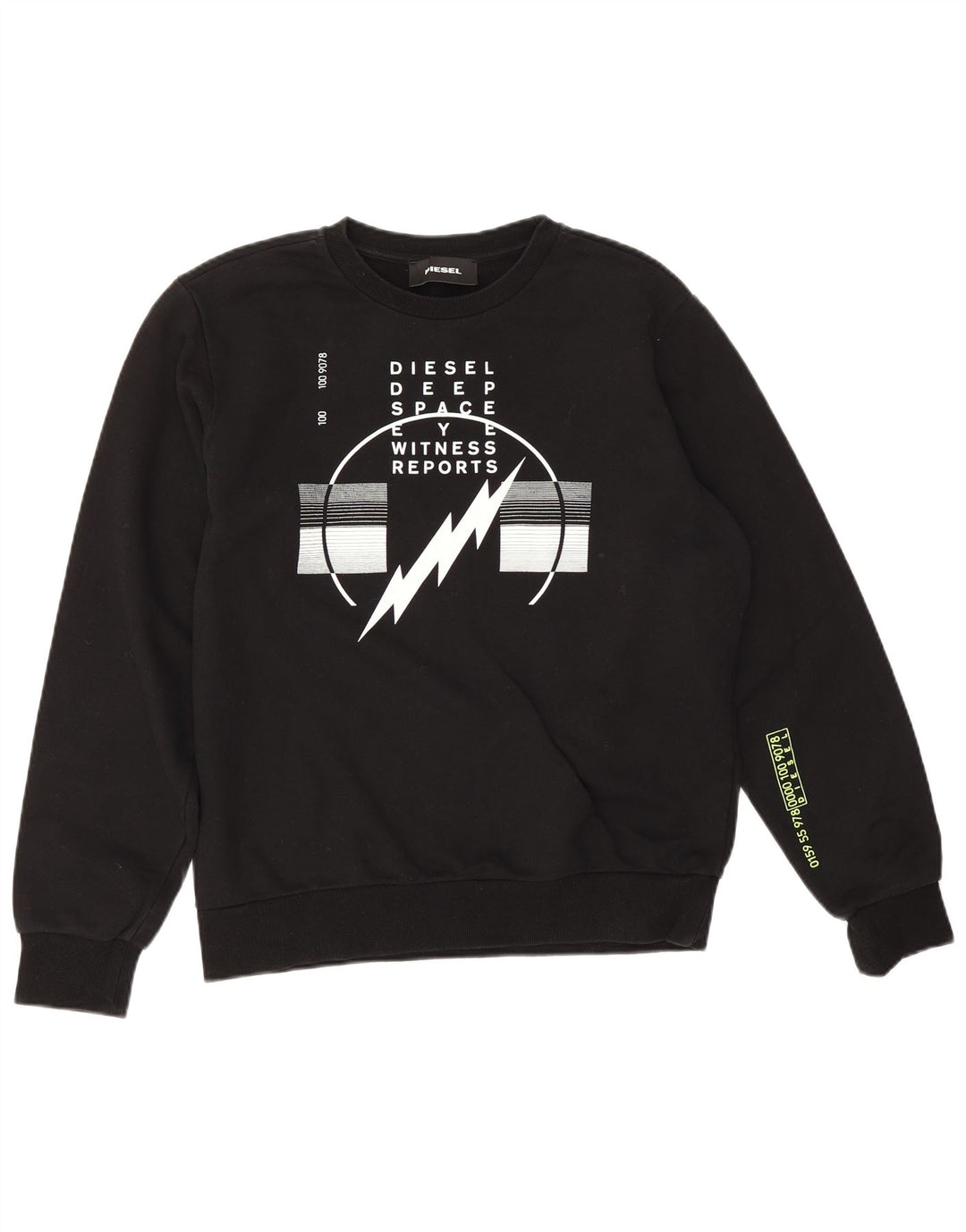 Diesel Herren Graphic Sweatshirt Pullover Medium Schwarz
