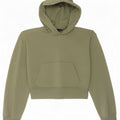 Zara Damen Crop Hoodie Pullover UK 10 Small Grün Polyester