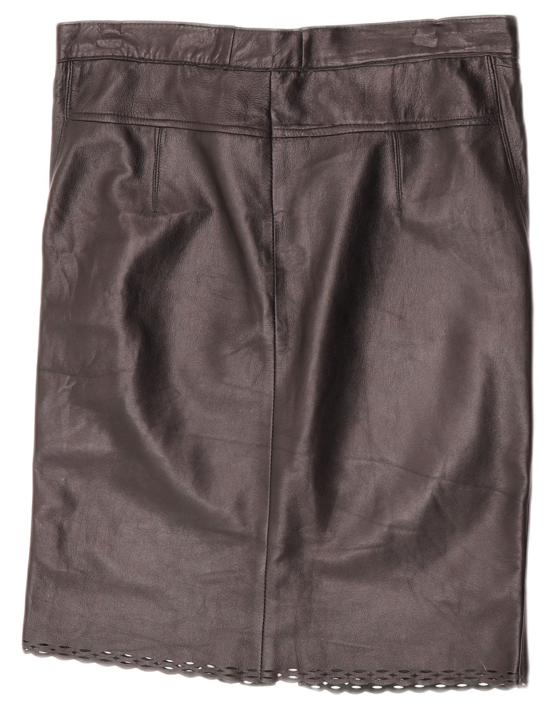 Vintage Damen Lederrock W31 Medium Schwarz
