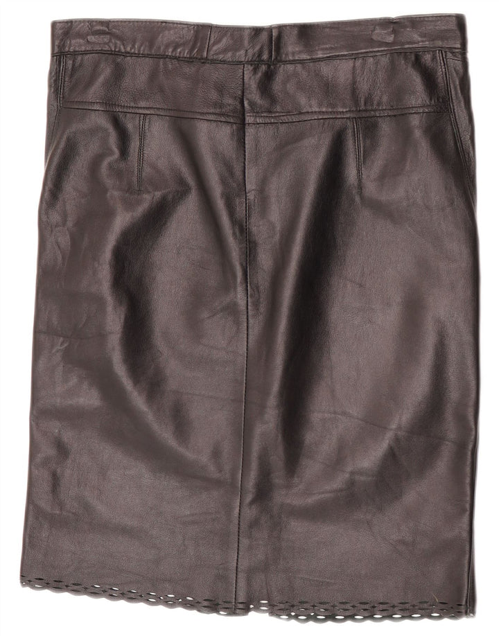 Vintage Damen Lederrock W31 Medium Schwarz