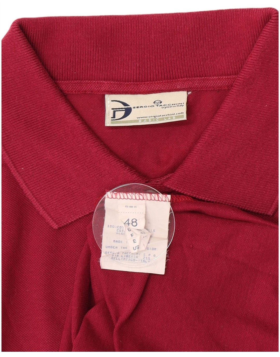 Sergio Tacchini Herren Poloshirt IT 48 Mittelbraune Baumwolle