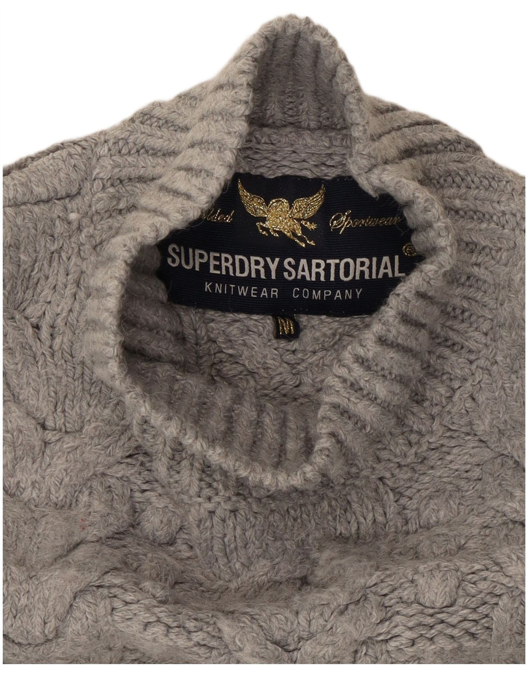 Superdry Damen Übergroßer Pullover mit Rollkragen, UK 14, Mittelgrau