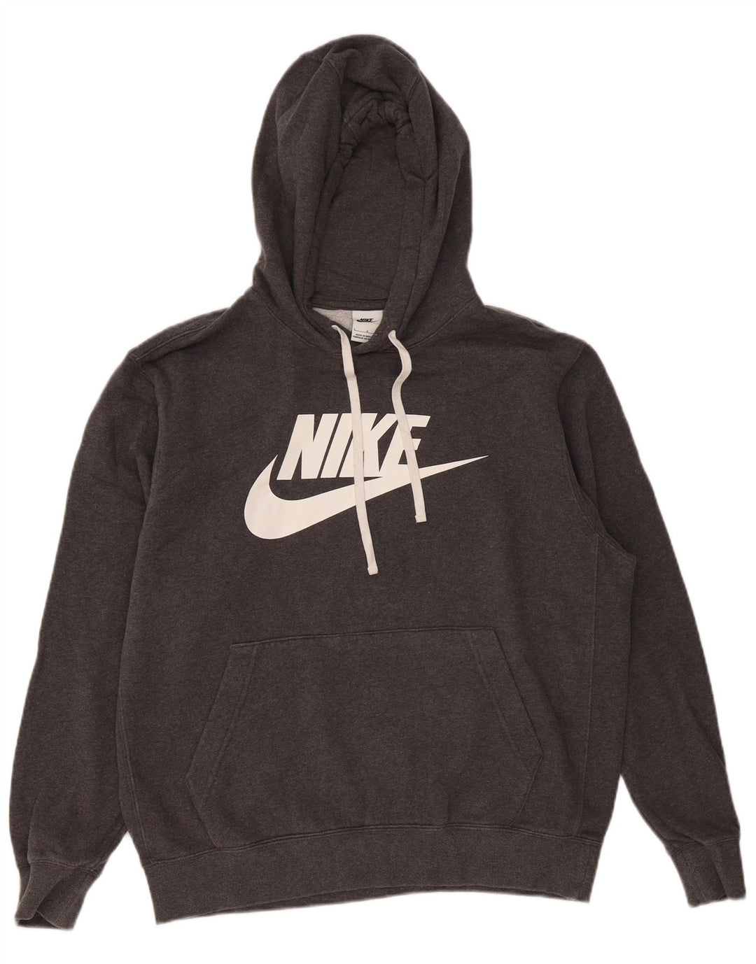 Nike Herren-Kapuzenpullover mit Grafik, groß, graue Baumwolle