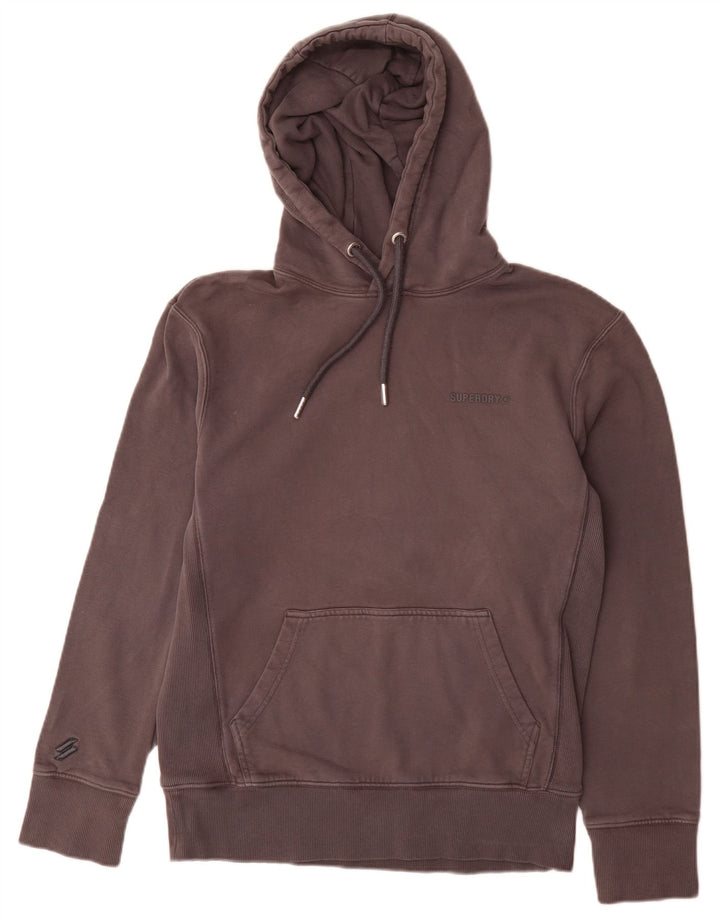 Superdry Herren-Kapuzenpullover, Größe S, braune Baumwolle