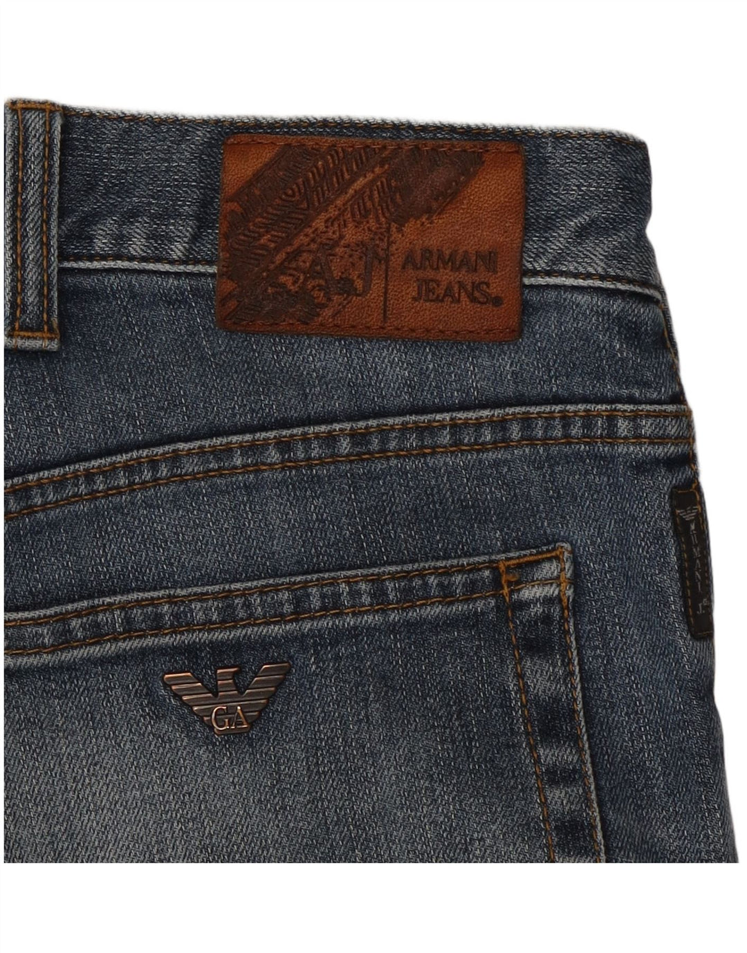 Armani Damen Slim Jeans W32 L29 Blau