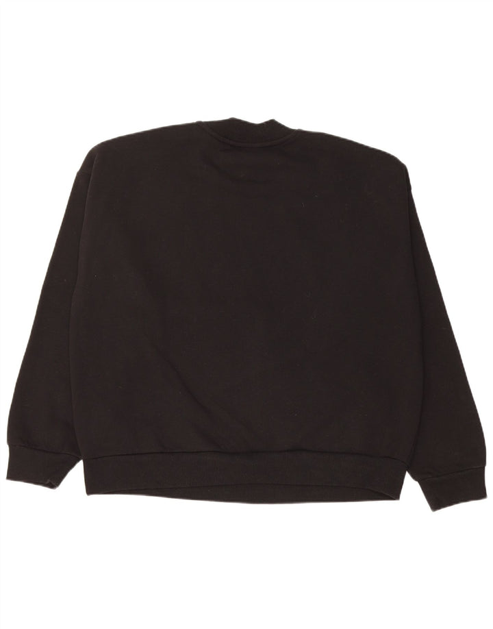 KAPPA Damen-Sweatshirt, übergroß, Crop Graphic, Gr. 16, Schwarz