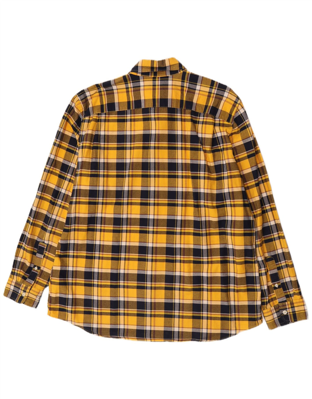 Gap Slim Flanellhemd für Herren, 2XL, gelb kariert, Baumwolle