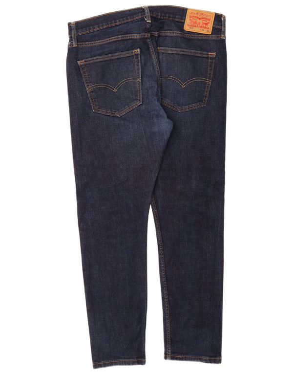 Levi's Herren 512 Slim Tapered Jeans W36 L32 Marineblaue Baumwolle