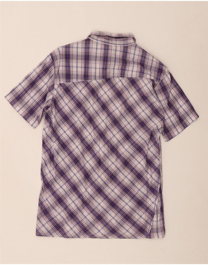 Rip Curl Herren-Kurzarmhemd aus mittelvioletter Karo-Baumwolle